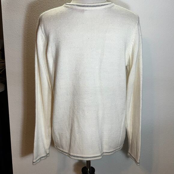 Holiday Dog Gift Box Sweater L 12-14 White Festive Scottie Dogs Rhinestones - Picture 2 of 6